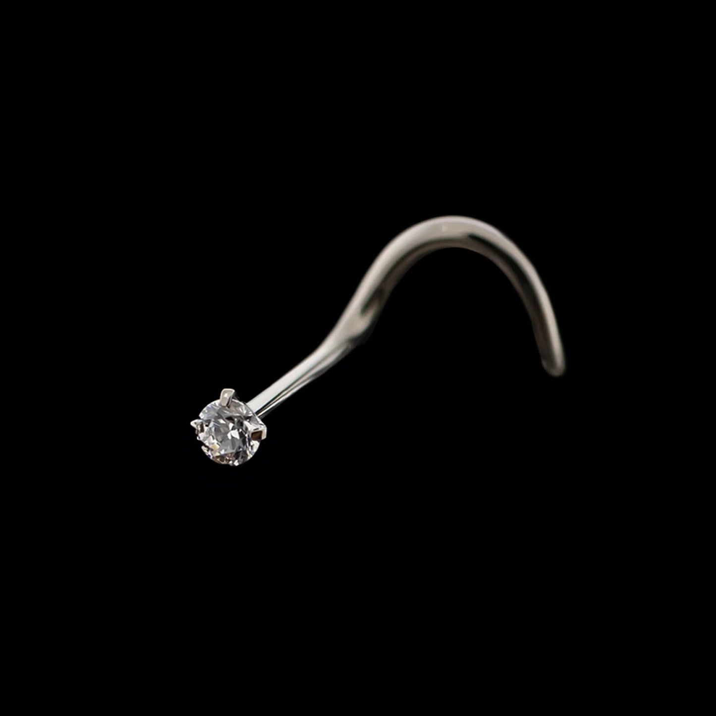 Prong Set Premium Zirconia Nostril Screw