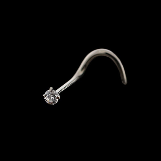 Prong Set Premium Zirconia Nostril Screw